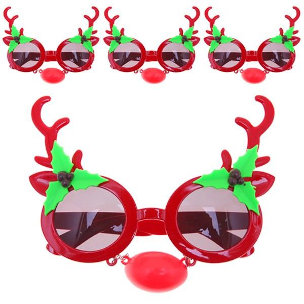 Livingda Rudolph Red Nose Glasses