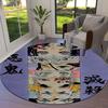 Demon Slayer Art Round Area Rug Carpet Rug For Living Room Bedroom Sofa Playroom Decor Nonslip Floor Mat