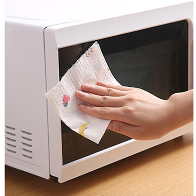 Нелиняющая 1шт салфетка для уборки бытовая уборка утолщенные чистящие средства сухое полотенце двойного назначения одноразовая кухонная бумага 50 шт./набор аксессуары