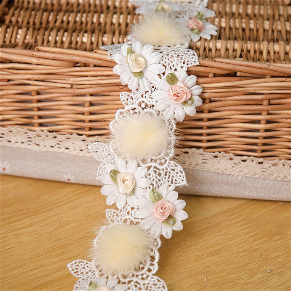 Fashion Cloth Decor Flower Embroidery DIY Craft Sewing Material Fabric Accessories Lace Ribbon