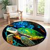 Sea Turtle Round Carpet Design for Game Room Dormitory Bedrooms Study room Antislip Round Carpet Decorate Offices Birthday Christmas Gift