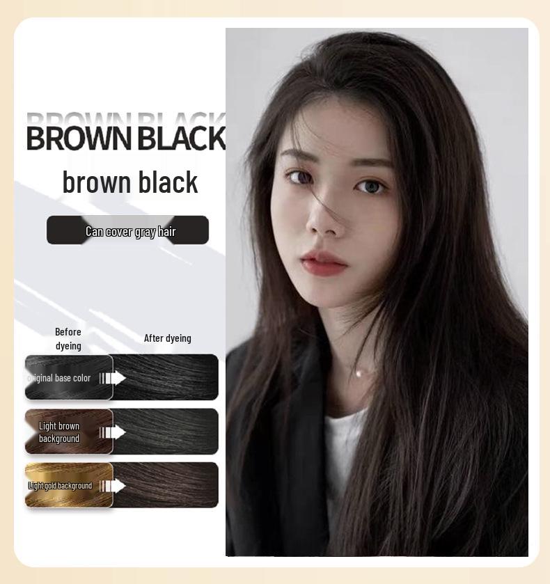 Травяная краска для волос Nanjing Tongrentang - Черный за одно мытье, нежная к коже головы, закрашивание седины.