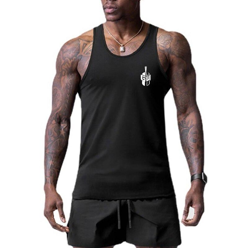 Men's Sweatshirt Mesh Breathable Sports Sleeveless T-shirt Summer Exercise Tank Top