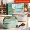 Portable Stainless Steel Electric Lunch Box - Water-Free, Insulated, Ideal for Office Workers and Students