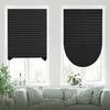 Self-adhesive Pleated Curtain Half Blackout Windows Blinds Privacy Light Control Curtain for Balcony Bedroom Living Room RV
