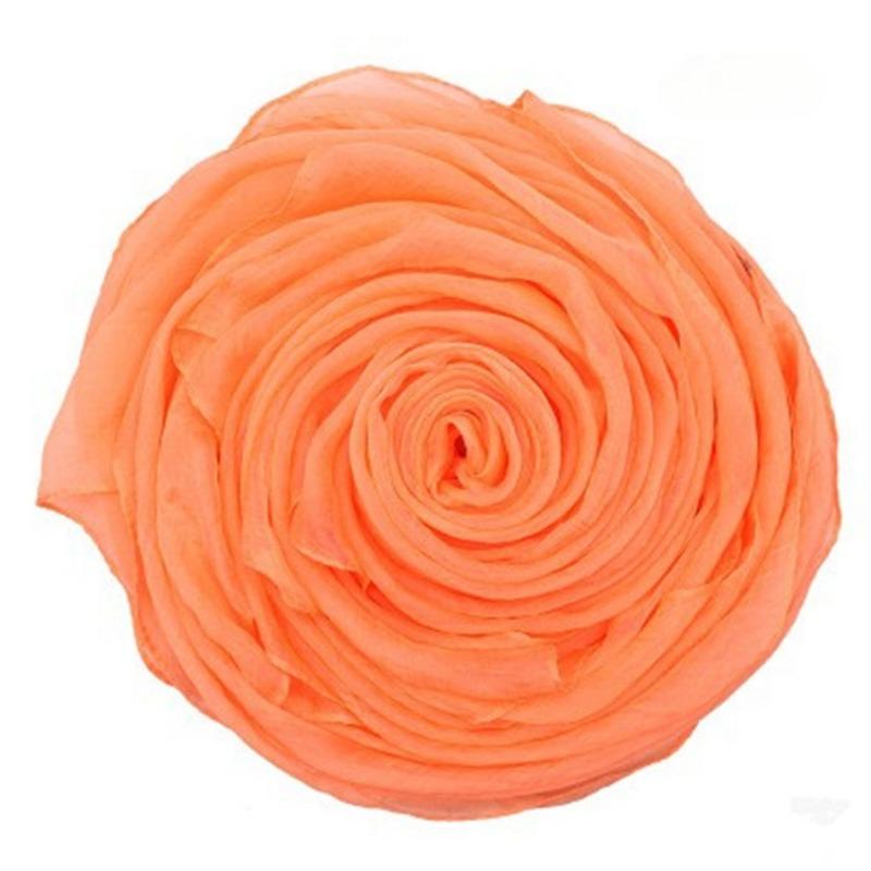 Очень большой искусственный шелковый шарф, однотонный шелковый шарф, пляжное полотенце на берегу моря, длинный весенне-осенний женский газовый шарф, шифоновый шарф для женщин