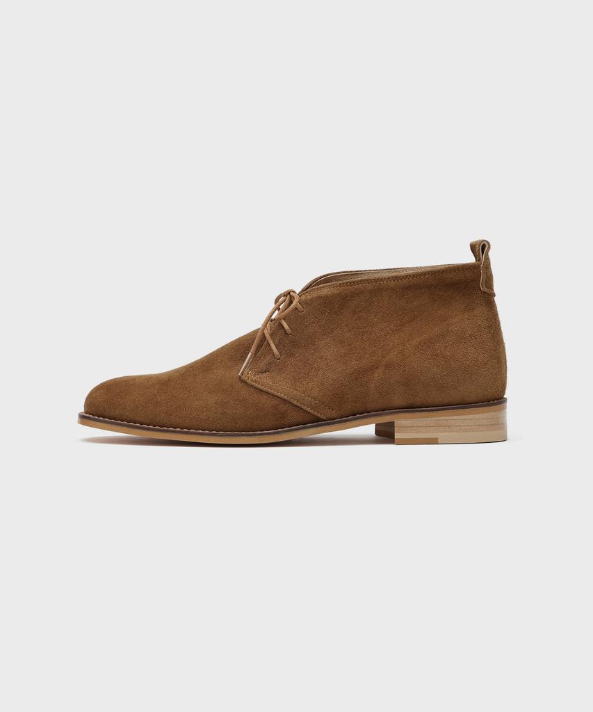 Firenze Atelier Стандартные замшевые ботинки-чукка с круглым носком 7702-Qs [Средне-коричневый]