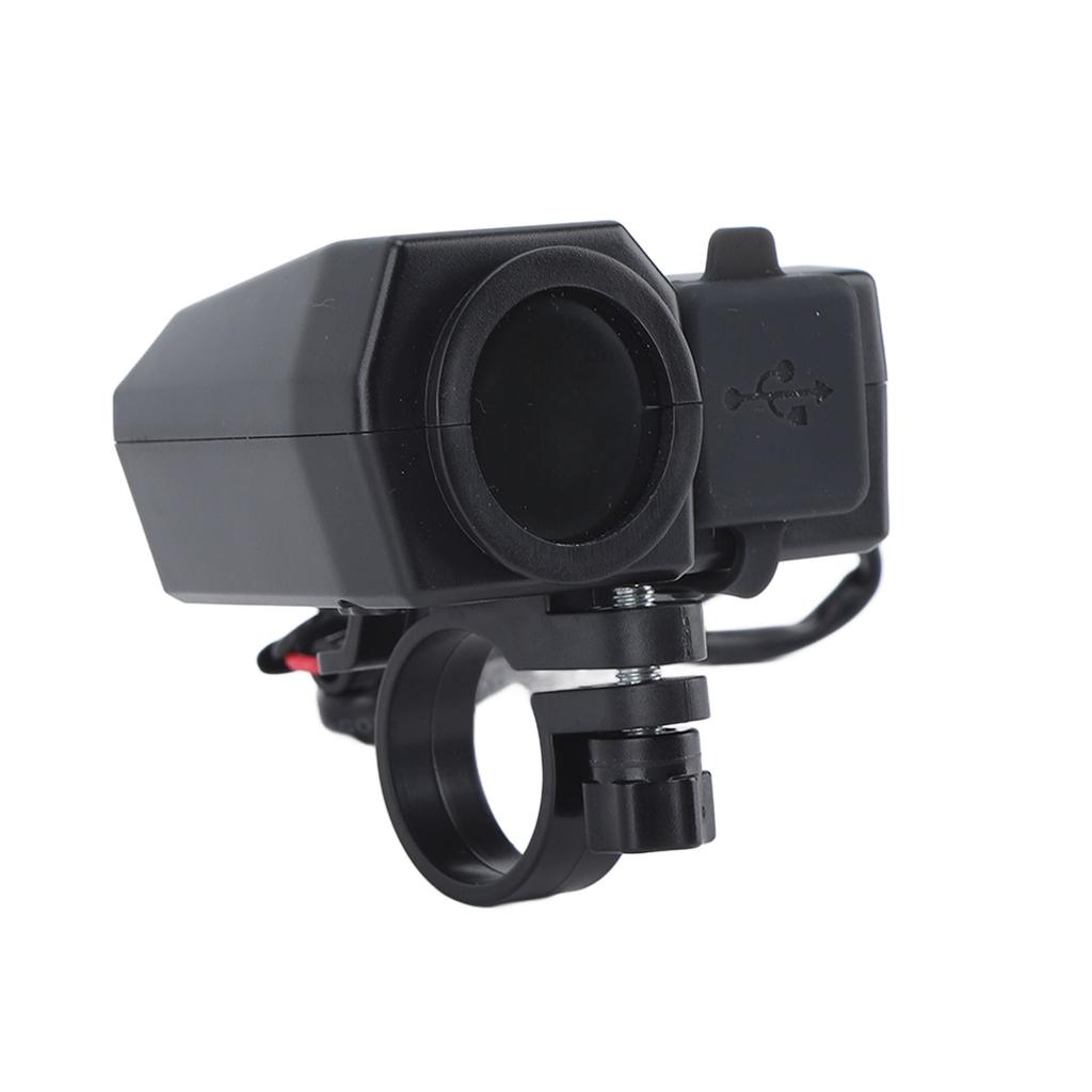 Motorcycle Charger Universal Dual USB Voltage Temperature Digital Display Charger for Electric
