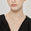 [STONEHENGE] Lucky You Dancing Stone Stella Silver Necklace N0141
