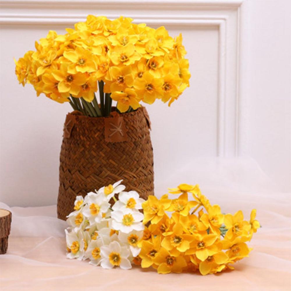Wedding Home Decoration Living Room Wreath Narcissus Fake Flowers Daffodil Artificial Plant