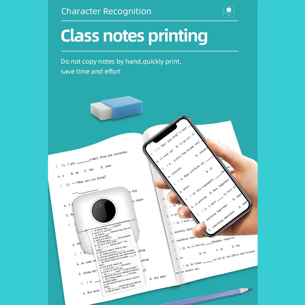 X5 Портативный мини-карманный принтер Беспроводной Bluetooth Термопринтер для этикеток Фото Заметки Ошибки Термопринтер для чеков для студентов