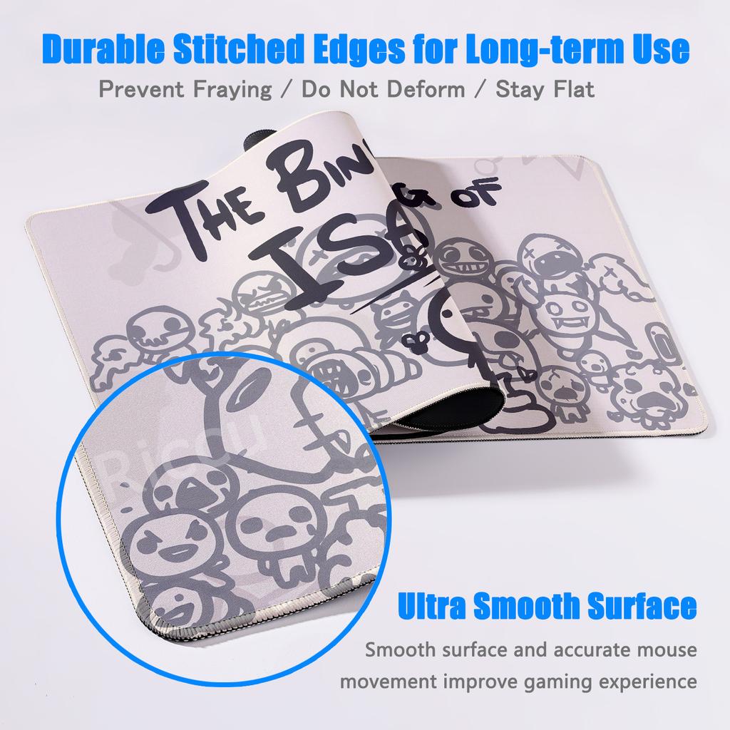 Anime The Binding Of Isaac Mousepad Game Keyboard Lock Edges Mice Pad Computer Accessories Non-slip Deskmats Pc Cabinet Mausepad