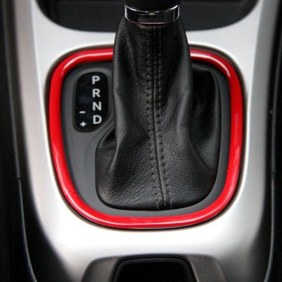 1x Interior Gear Shift Box Frame Trim Cover For Jeep Compass 17+ Red Accessories