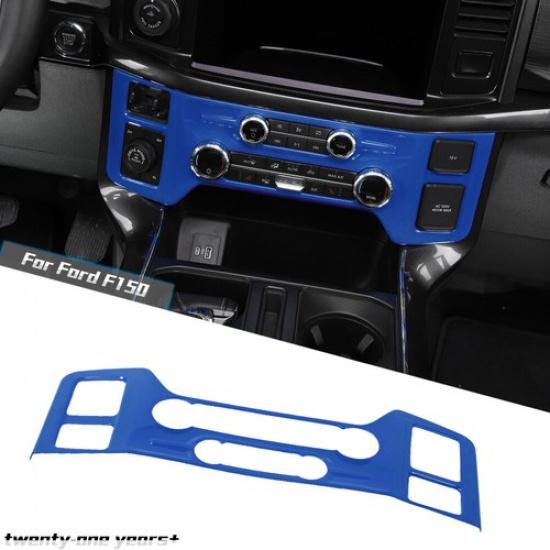Central Control A/C Air Conditioner Panel Trim Cover For Ford F150 -22 Blue