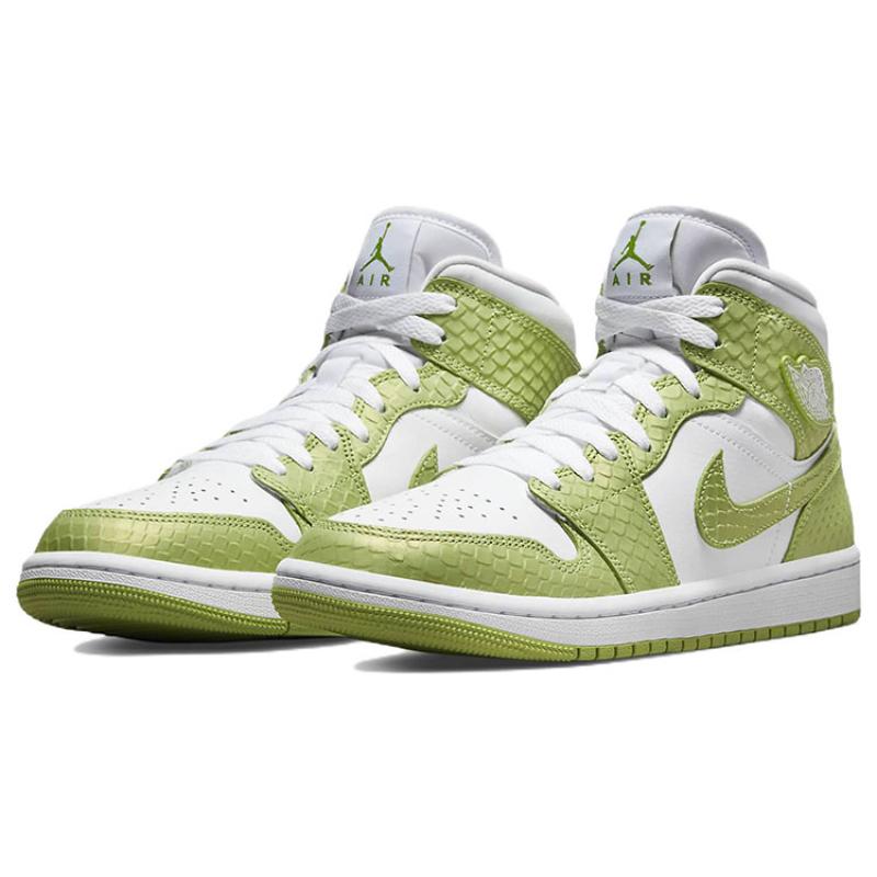 Женские кроссовки Air Jordan 1 Mid Se 'Green Python' Jordan DV2959-113