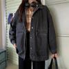 Women's Spring and Fall Short Section Loose Denim Jacket Long-sleeved Casual Button Tops