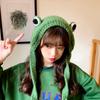 Autumn Costume Cartoon Crochet Cute Winter Frog Hat Beanie Hats Ear Protective Knitted Caps