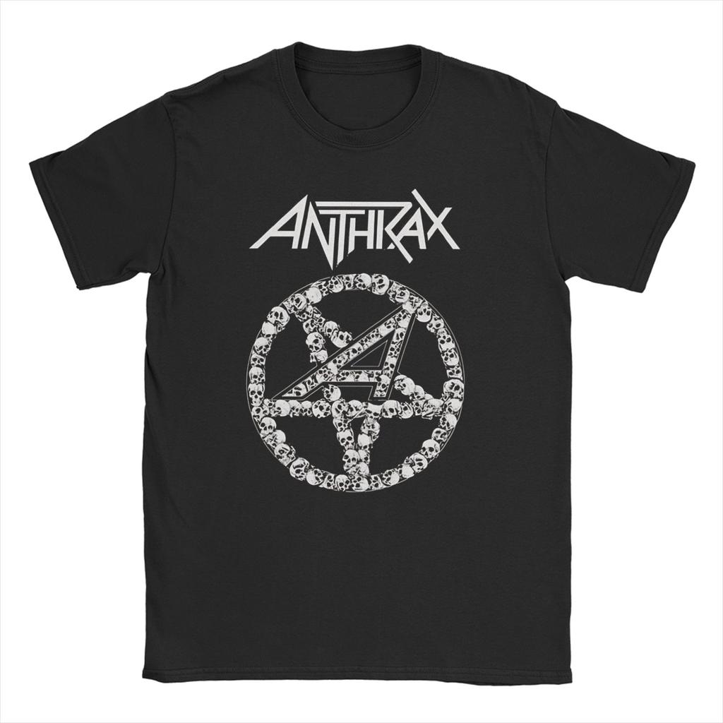 Anthrax Among The Living Mens T Shirt  Vintage Tee Shirt Short Sleeve Crew Neck TShirt Pure Cotton Summer Clothes