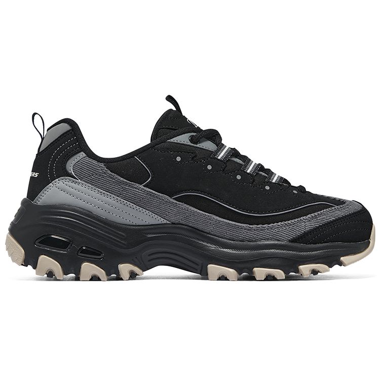 Skechers DLites 1.0 Молочный Чай Медведь Удобные Повседневные Низкие Папины Кроссовки Женская кроссовка Черный 896264-BKGY