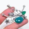 Green Onyx Handmade 925 Sterling Silver Jewelry Pendant 2.36" Q7V93