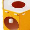 Cat House Enclosed Bed Easy Assembly Foldable for Indoor Cats Peephole Cozy Scratch Resistant