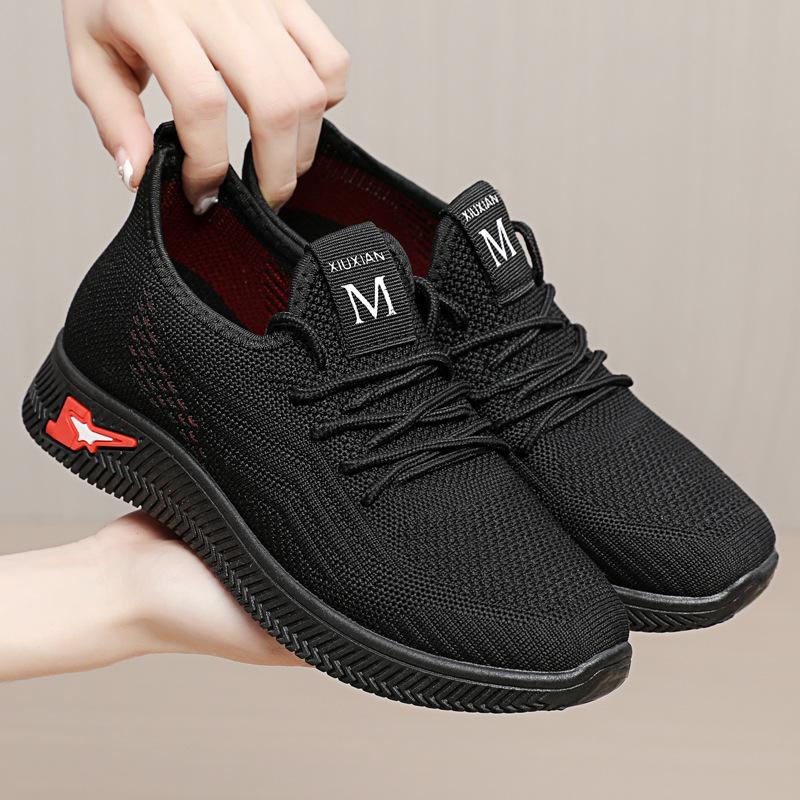 Тканевая обувь, Женская обувь на низком каблуке, Дышащая и универсальная обувь для ходьбы