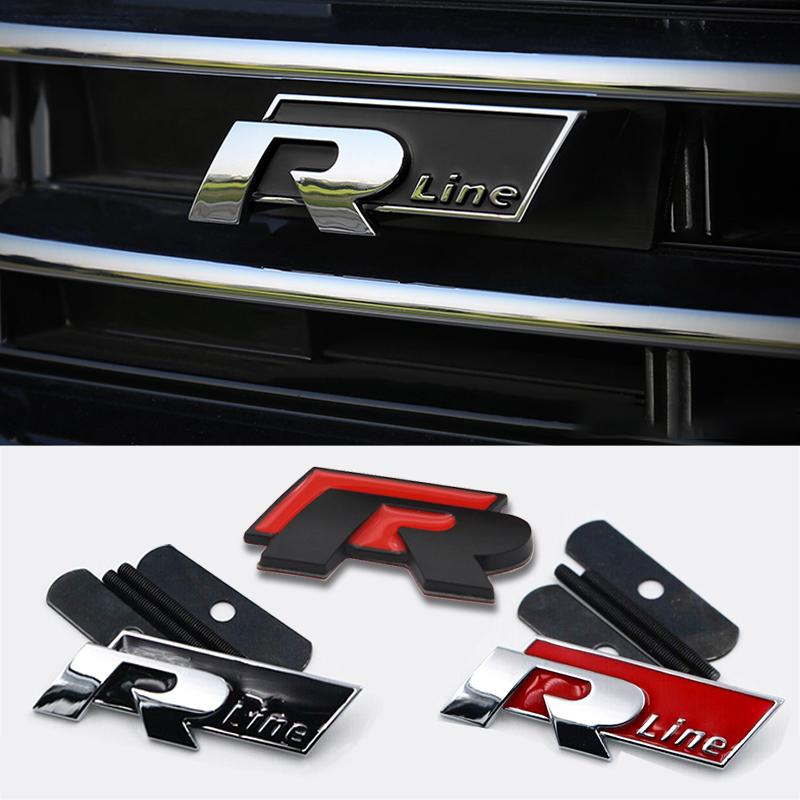 JPO1 3D Metal Car Grilles Emblem Auto Trunk Fender Mark Label Stickers For VW GTI Polo Golf Passat Tiguan Arteon Touareg CC Taigo GTE
