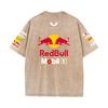 Летний гоночный костюм Формулы 1 Команда Red Bull Vestapan Униформа Короткий рукав Винтажная стирка Футболка Футболка с круглым вырезом
