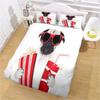 Duvet Covers 3-Piece Animal Dog Style Bedding Set 3D Quilt Cover Pillow Case, Full Queen Summer Comforter Set Home Dormitory