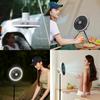 10000mAh Camping Tent Fan Desktop Portable Circulator Wireless Ceiling Electric Fan with Remote Control LED Lighting Tripod