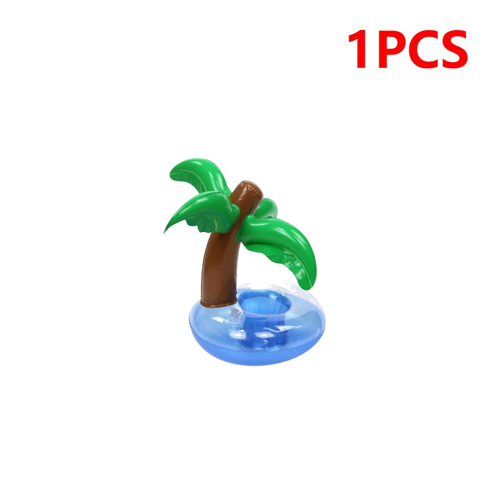 Надувной держатель для стакана, плавающий, надувной, кокосовая пальма, подставки для напитков, фламинго, единорог, плавательный бассейн, держатель для напитков, поплавок