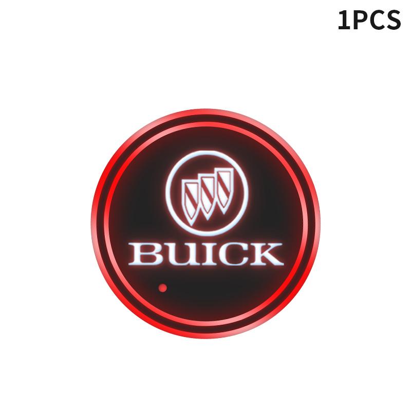 EHL2 1/2Pcs 7 Color LED Car Cup Holder Light Luminous Coaster Water Cup Pad For Buick Envision LaCrosse 2017-2019 ENCORE Accessories
