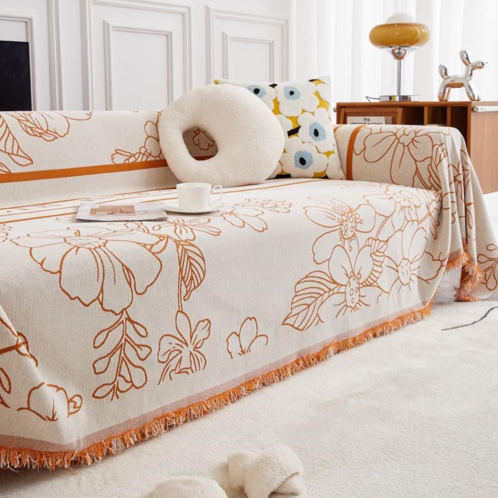 Flower Print Sofa Cover Blankets Outdoor Camping Picnic Large Blanket Leisure Beach Towel Travel Rug Sofa Mat