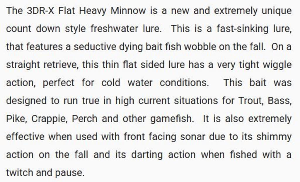 Yo Zuri 3DR-X Flat Heavy Minnow 60S Sinking Lure R1542-GSSM (4787)