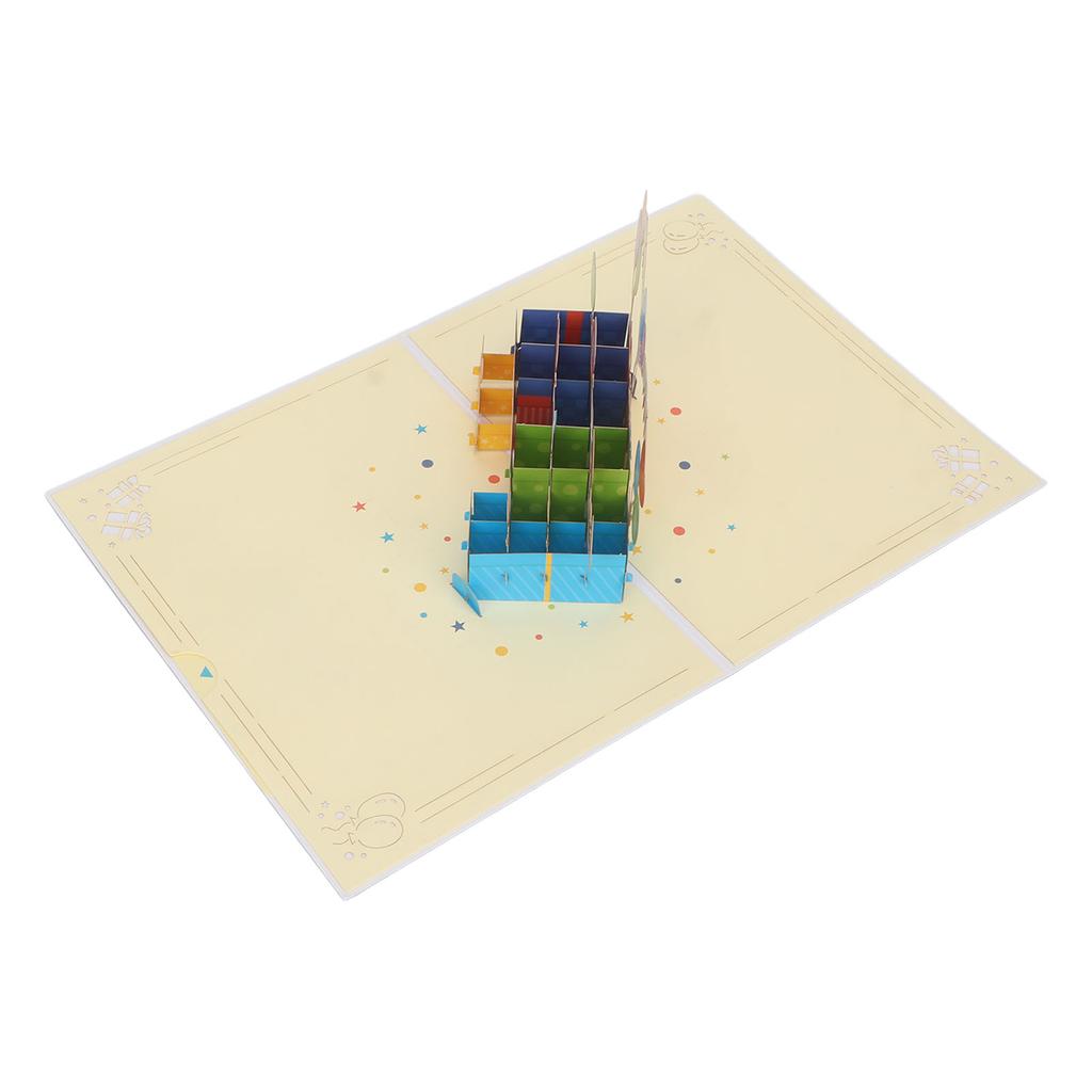 3D поздравительная открытка Изысканная красивая 3D открытка на день рождения с конвертом и номерами открыток