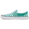 Slip-On Series Checkerboard Casual Low-Top Skate Shoes Unisex Sneaker Green White VN0A5JMHB00