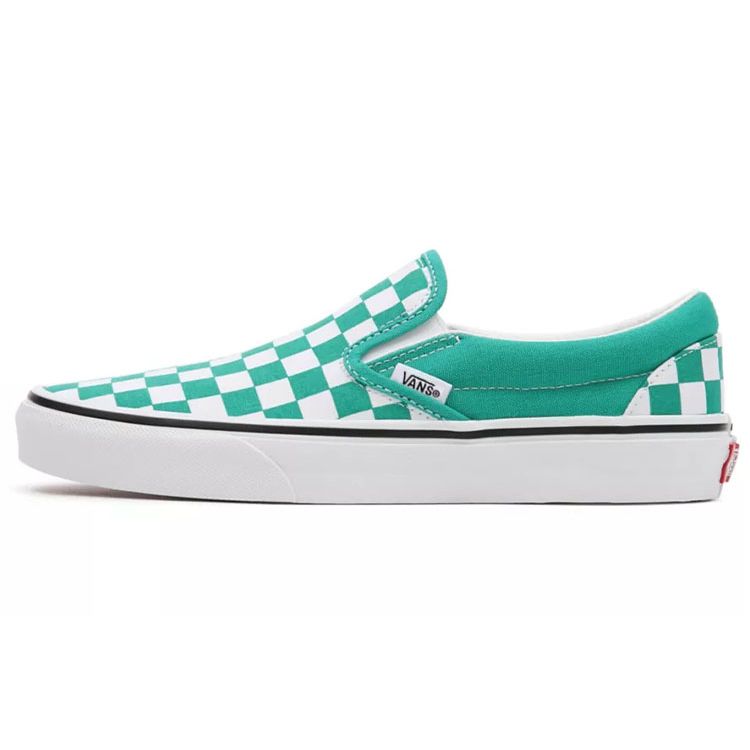 Vans Slip-On Series Checkerboard Casual Low-Top Skate Shoes Unisex Sneaker Green White VN0A5JMHB00