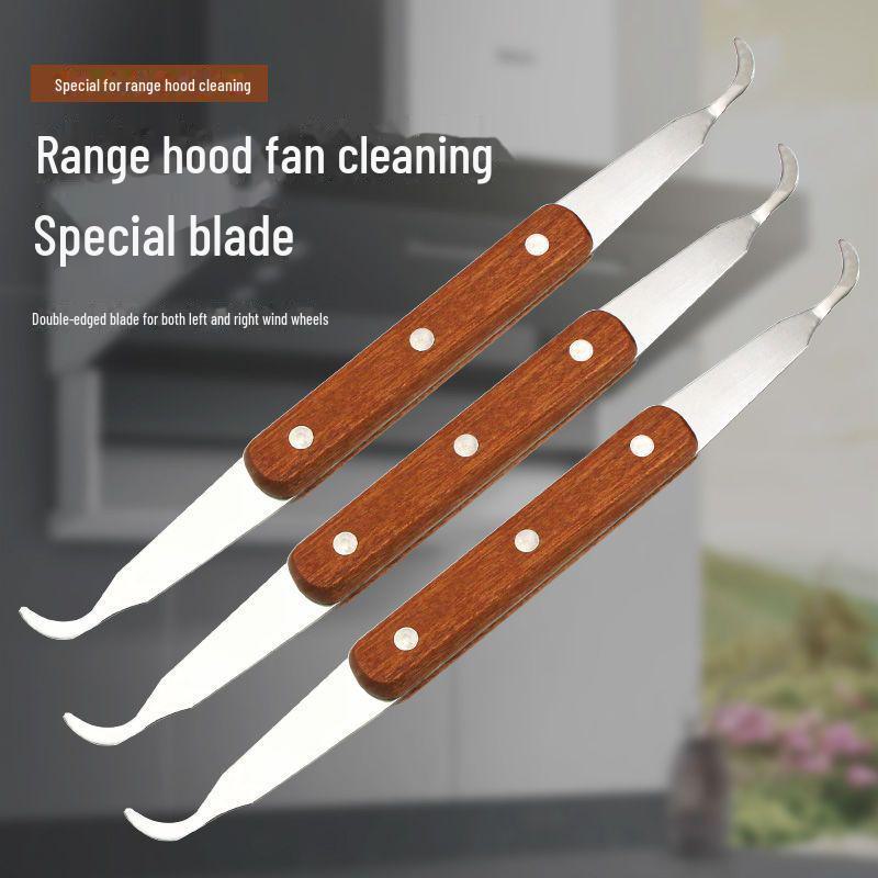 Двойная головка для обезжиривания вытяжек с деревянной ручкой и инструмент для чистки нержавеющей стали