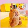 Whimsical Capybara And Oyster Turtle Plush Keychain Fun Decorative Bag Charm