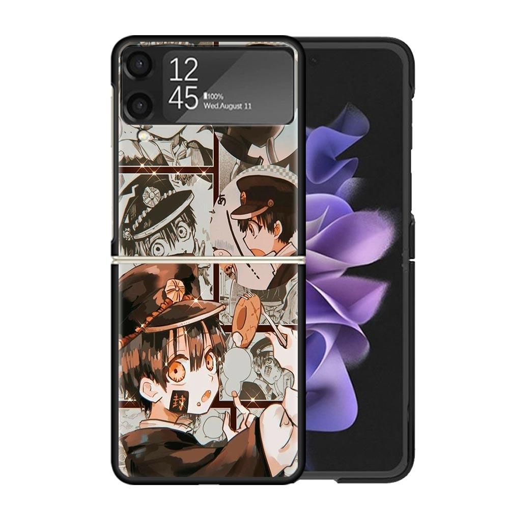Anime Toilet Bound Hanako Kun Clear Phone Case For Samsung Z Flip 7 6 5 4 3 Galaxy ZFlip7 ZFlip6 ZFlip5 ZFlip4 ZFlip3 5G Print C