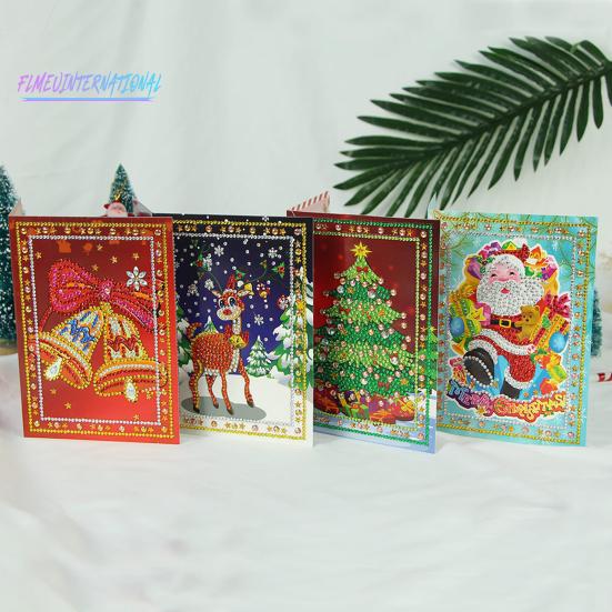 1 комплект алмазной живописи поздравительная открытка изысканный DIY алмазная живопись рождественские открытки для дома праздничный