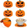 6 Pcs Non-Slip Cup Mats Heat Resistant Halloween Decoration  Home Bar Decor