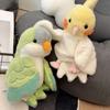 Ручная кукла-попугай Плюшевая игрушка Мягкая набивная птица для ребенка Раннее развитие Детский сад Милая кукла-чревовещатель для рассказывания историй Интерактивный подарок для