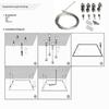 Suspension Ceiling Light Panel lights Lamp Sling Wire Accessory Kit Led Panel Hanging Steel Rope