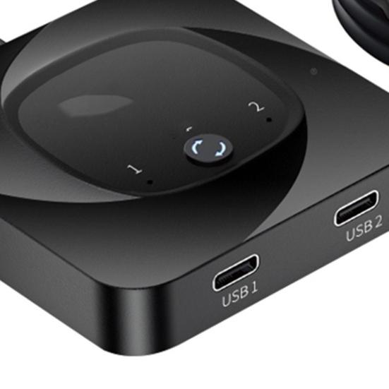 1 Set Bidirectional Switcher 8K@60HZ USB-C KVM Switcher with PD100W Charging 10Gbps Transmission Switcher for Phone Computer