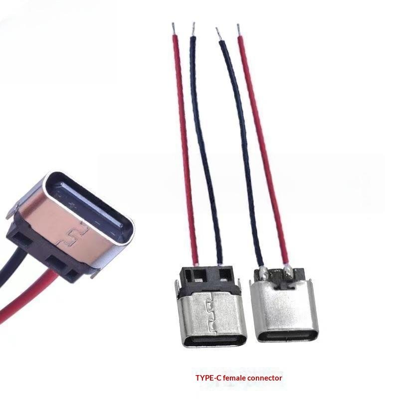 5 шт. 2-контактный Micro USB Type C Разъем Папа Мама Коннектор для Пайки Прямой Для Порта Зарядки Мобильного Телефона