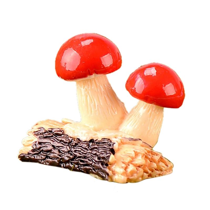Миниатюрная полимерная фигурка гриба, декоративная мини-скульптура для украшения дома, сада, двора, газона, аксессуары