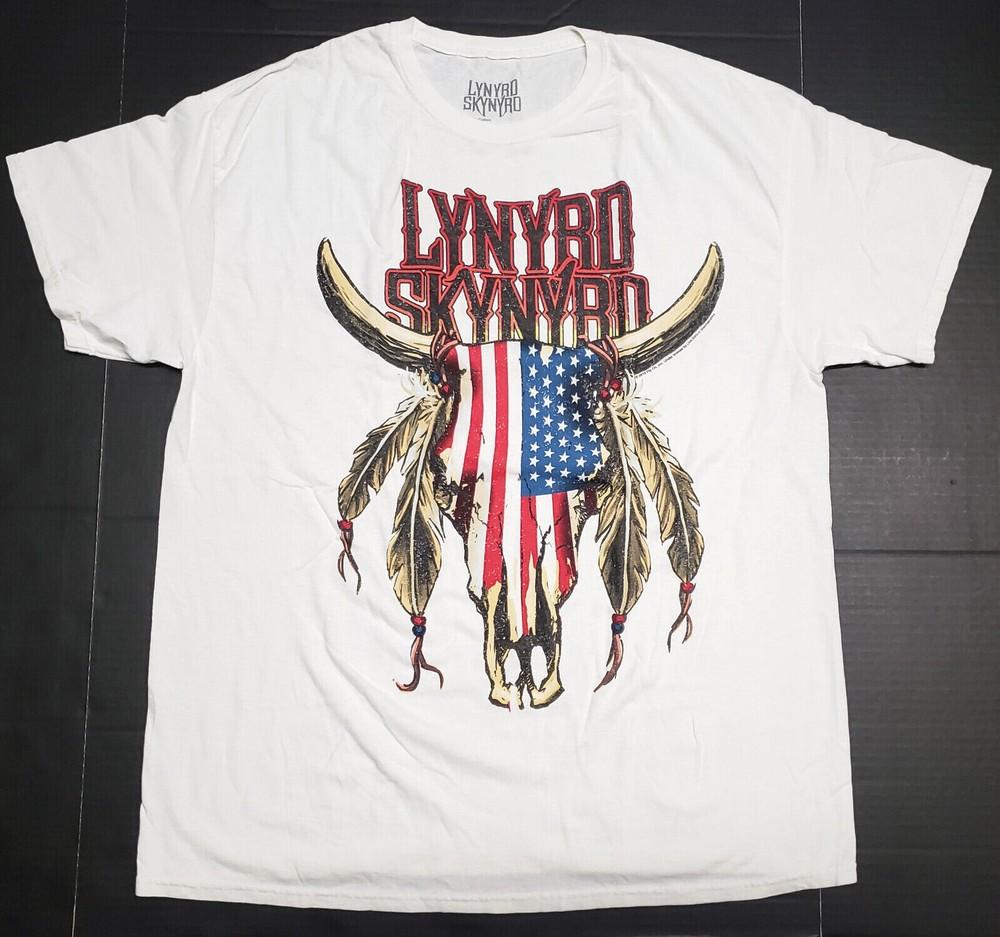 Футболка Lynyrd Skynyrd Лицензированная футболка в стиле Southern Rock Мужская Оверсайз O/S Белая Новая Унисекс Футболка