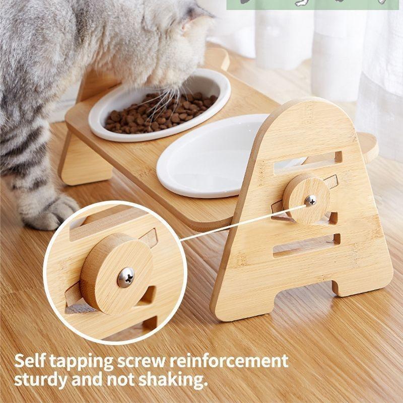 Elevated Adjustable Dog Bowl Stand With 2 Stainless Steel Bowls Raised Pet Feeder For Small Puppies Cats Non Slip Sturdy Feeding