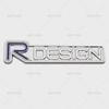 3D Metal Rdesign R Design Front Grill Car Badge Sticker Emblem Decal Decoration For XC40 XC60 XC90 V90 S90 S60 V60 V40 C70